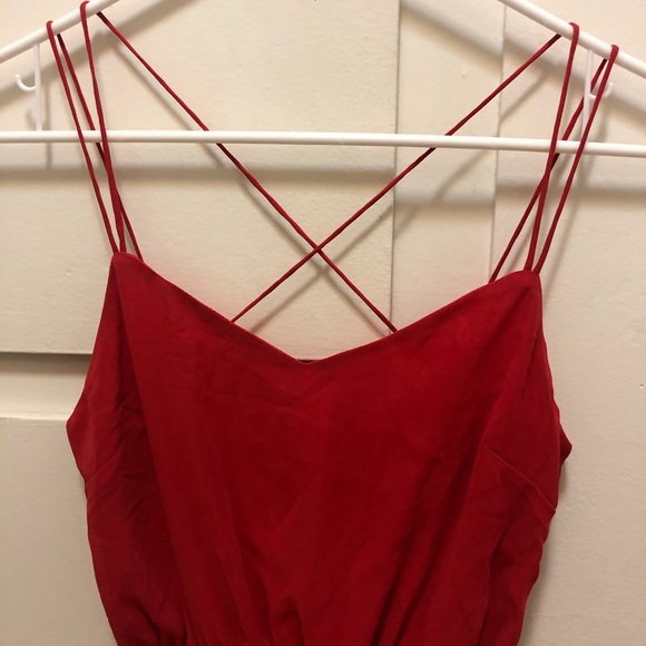 ASOS red dress with low back and crisscross straps - Picture 2 of 5